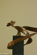 Bronzen beeld adieu 2 van Frank Boogaard